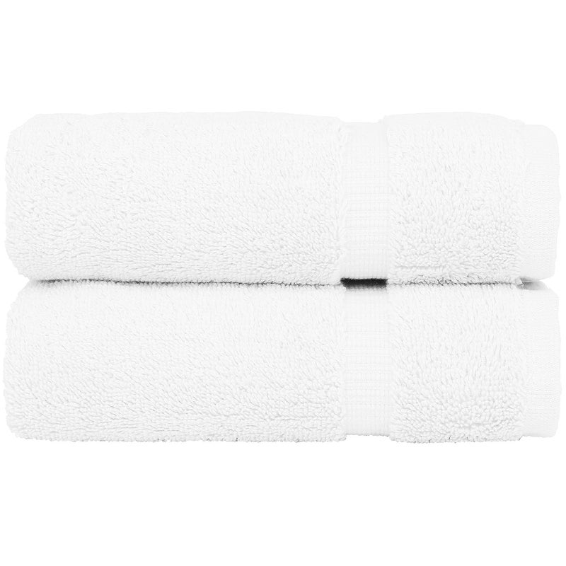 BC BARE COTTON Monogrammed Hand Towel, Personalized Gift, 16 x 30 Inches - Set of 2 - Silver Embroidered Towel - Extra Absorbent 100% Turkish Cotton- Soft Terry Finish - For Bathroom, Kitchen and Spa- Script B White - Image 4
